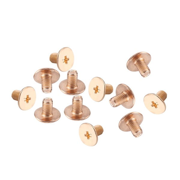 10 stk messing nitte studs skrue tilbage runde hoved ring Leathercraft tilbehør