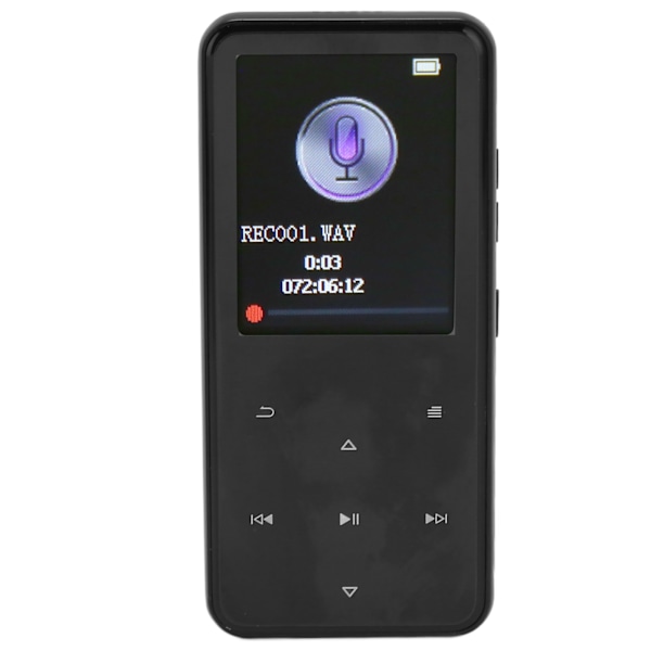 MP3-afspiller intelligent HD støjreduktion Bluetooth 5.0 understøtter FM-radio E-bog musikafspiller til hjemmet 2,4 tommer