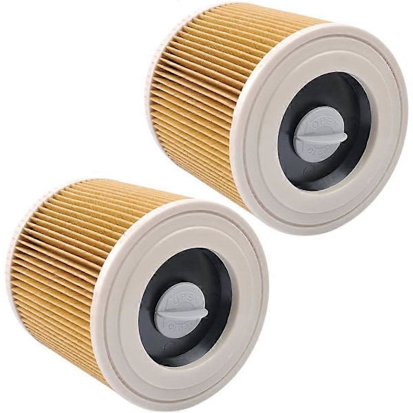 2 Pakk Patronfilter for Kärcher WD2 WD3P WD 2200 SE 4001 Våt- og Tørrsugere
