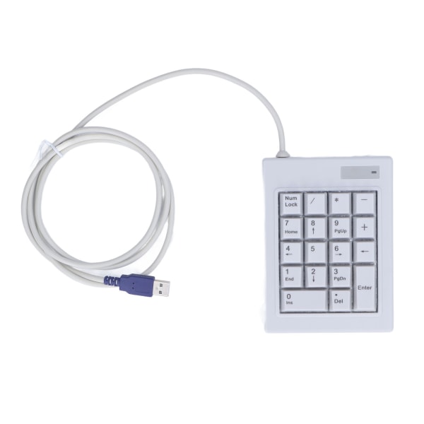 Mekanisk numerisk numerisk 18 taster Lineær handlingsbryter USB-port Sprutsikker antiskli-pads USB numerisk for kontorbankdisk