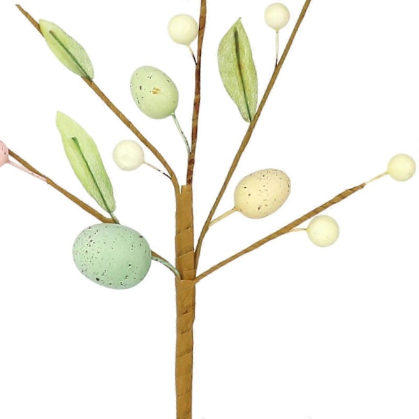Kunstig påsketre gren påskeegg blomsterplukker for studierom bryllup rosa grå oransje egg rosa grønne egg