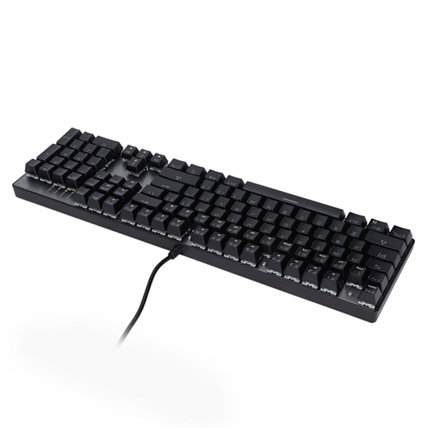 Mekanisk tastatur 50 millioner klikk Responsiv holdbar USB-grensesnitt Blå bryter 104 taster RGB-tastatur for datamaskin