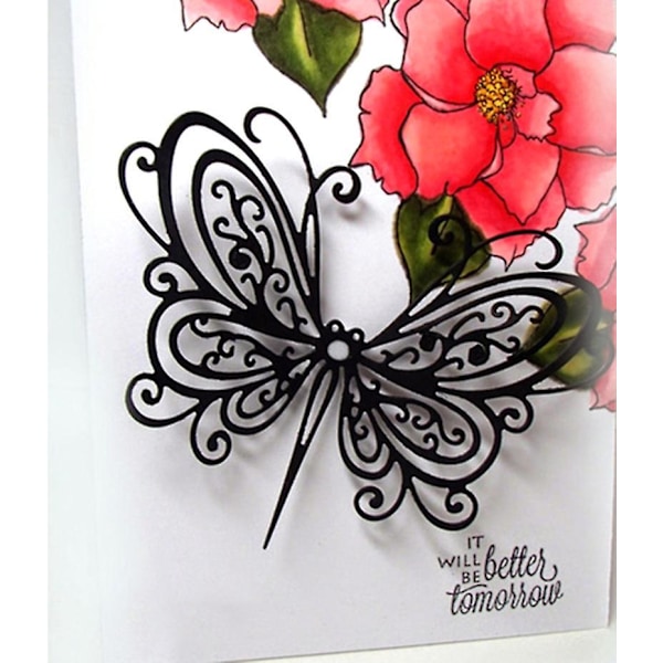 Metallstans for sommerfugler til DIY-håndverk, bryllupsinvitasjoner, scrapbooking, dekorativ preging, sjablonger