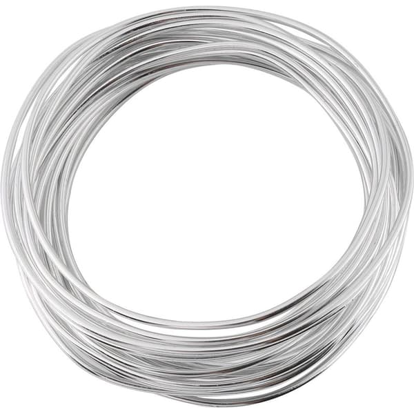 2 mm sølv aluminiumstråd til DIY smykkefremstilling - 5 meter rulle - Håndværkstilbehør