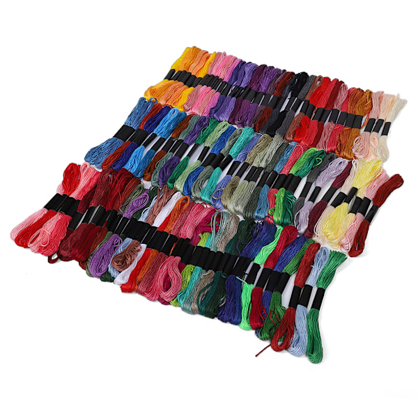 100 farger broderigarn polyester-bomull krysssting tråder DIY syverktøy