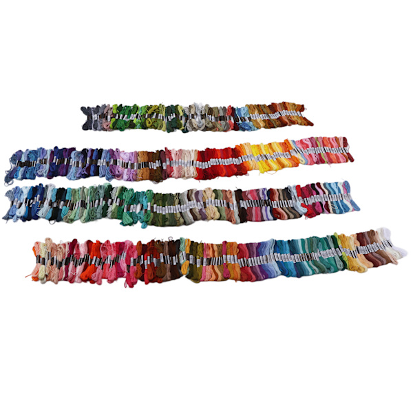 Broderigarn i flera färger som inte bleknar, sytillbehör i polyester för att göra armband, garn, dockor, handskar