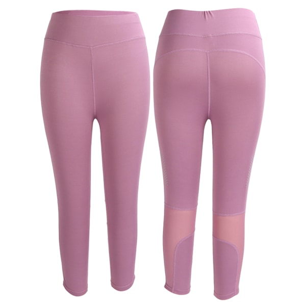Åndbare Cropped Sport Leggings Butt Lifting Elastiske Højtaljede Dame LeggingsL