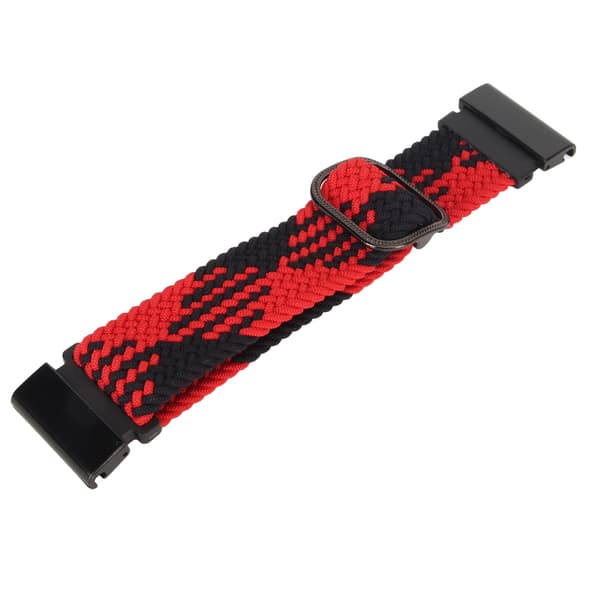 Nylon klockbytesrem Elastisk andningsbar väv Justerbar 26 mm spänne klockarmband för Vertix 2 Röd Svart