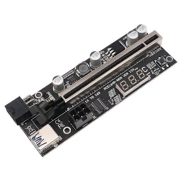 Mining Videokort Riser Drivet Adapter Usb 3.0 Kabel 6-pin Temperaturdisplay
