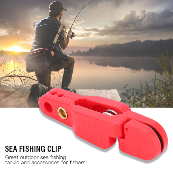 Snap Release Clip for Weight Planer Board Outrigger Downrigger Power Grip (rød)
