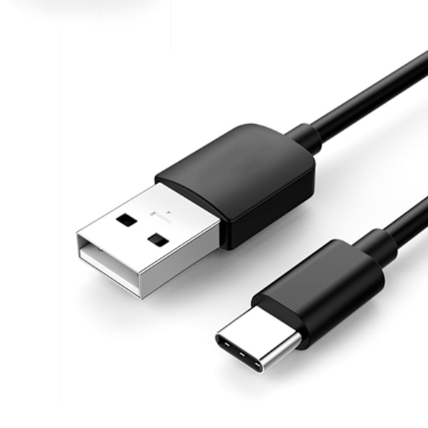 USB C-kabel USB 2.0 PVC Snabbladdning Dataöverföring Typ C-kabel för mobiltelefoner surfplattor 2m Svart