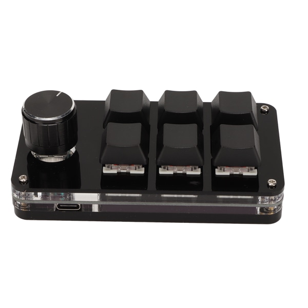 Tastatur med 6 taster Rød bryter Full-tast Custom Plug and Play Hot Swappable Mini Portable Keypad