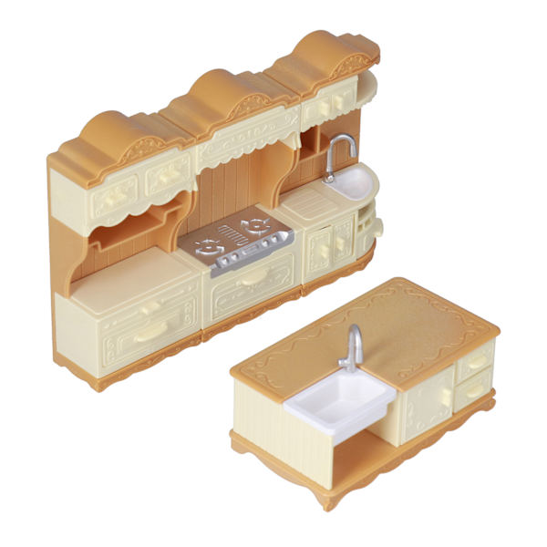 Dockhus Miniatyrer Möbler Kök Set Säker Utsökt Miniatyr Kök Set för Barn Gåvor (Diskho Spis Skåp Matlagning Bord)