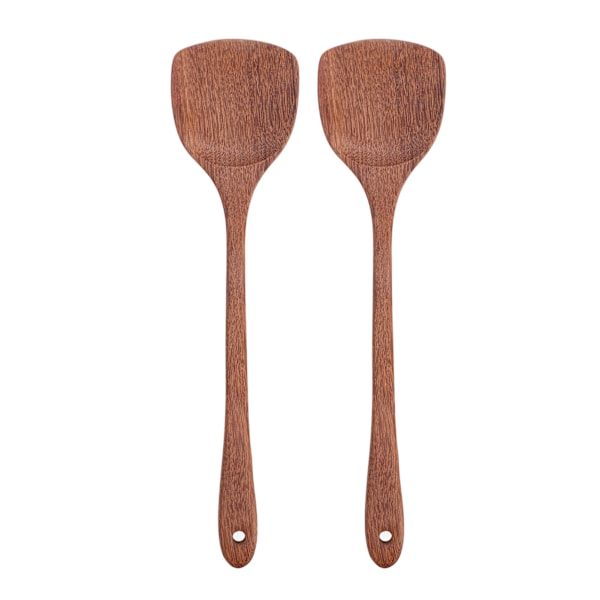 2 stk trespatel i tre med langt håndtak for blanding og snuing 38,5 cm / 15,2 tommer