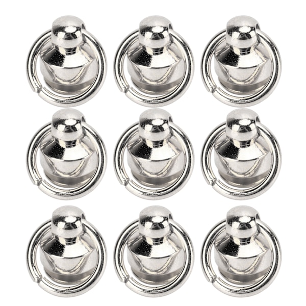 200 set munknit med dragkedjor 8mm högglans utsökt utförande lädernit för DIY kläder väskor skor silver