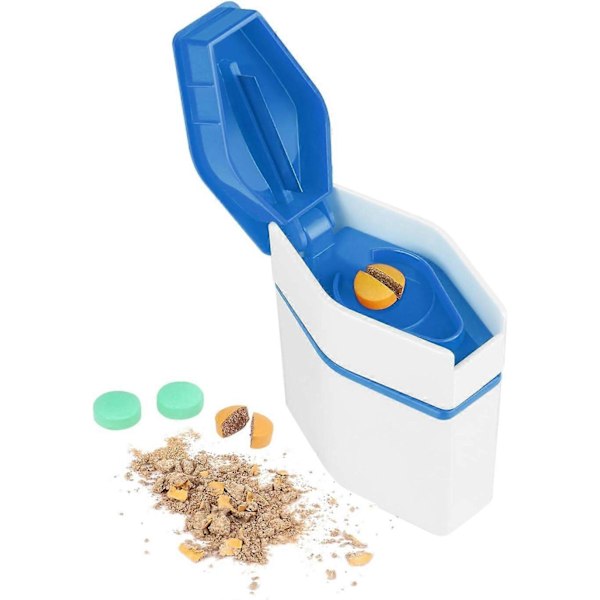 Pill Crusher & Cutter, 3-i-1 Medicin Tablettkvarn Delare Organizer Mini Pill Hackare