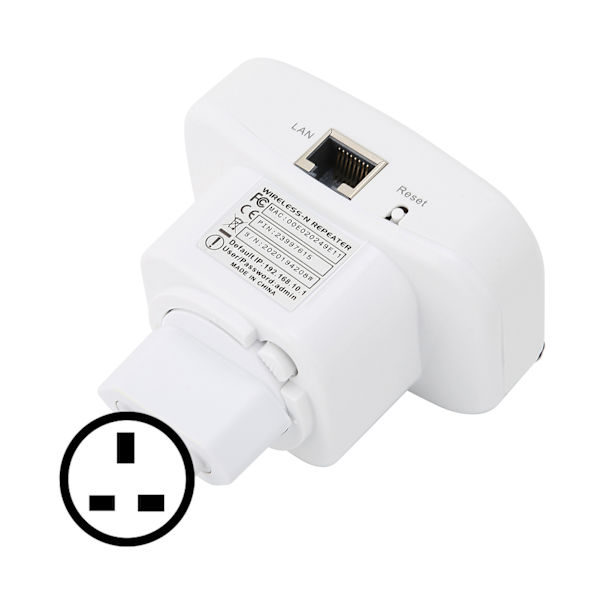 WiFi-räckviddsförlängare, höghastighetsstabil plug and play, bärbar liten WiFi-signalförstärkare 100-240VUK-kontakt