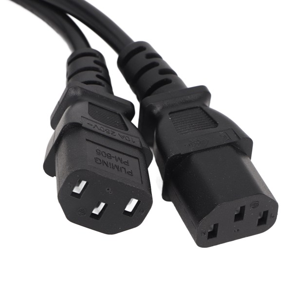 UPS Server C14 til 2 C13 strømkabel C14 til 2 C13 Y Splitter Adapter Forlænger strømkabel ledning til pc'er Skærme Printere