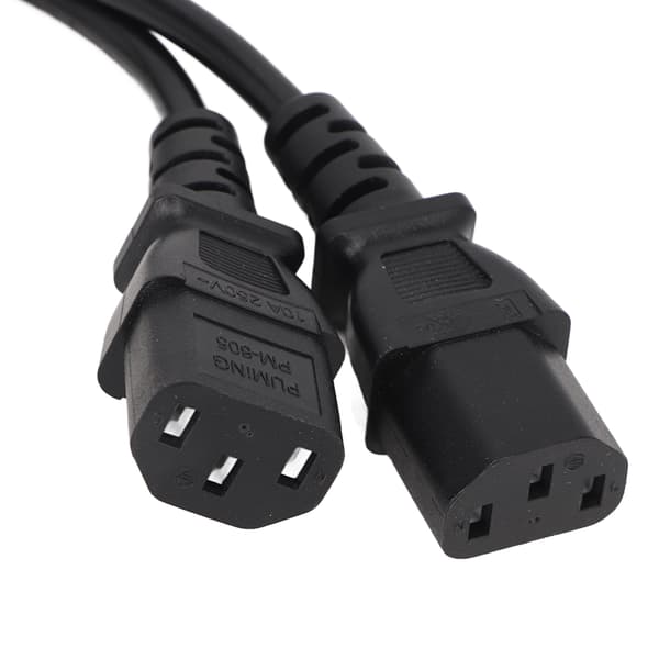 UPS Server C14 til 2 C13 Strømkabel C14 til 2 C13 Y Splitter Adapter Forlænger Strømkabel til PC'er Skærme Printere