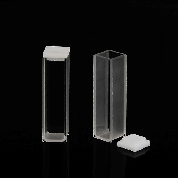 Quartz Cuvette, Spektrofotometer Cuvetter 10 mm Lysvej, 45 mm Højde, 3,5 ML Kapacitet - 2 STK