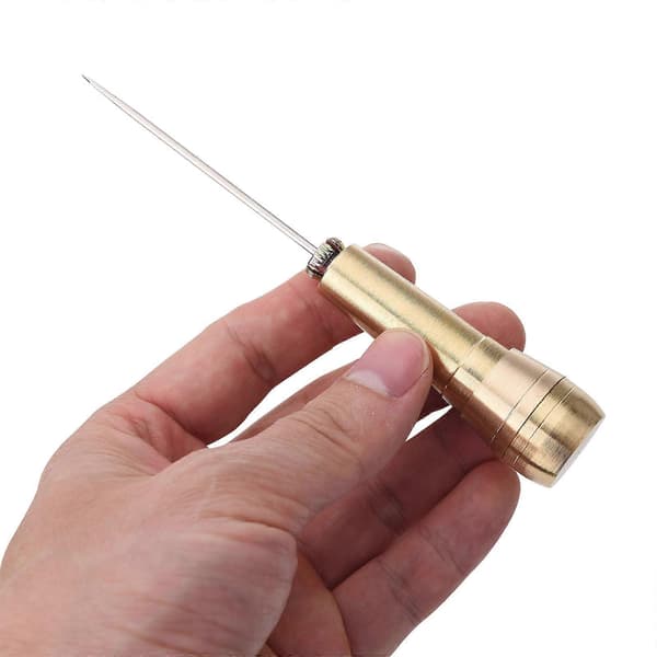 Leather Sewing Awl, Hand Stitcher, Copper Handle for Handmade Leather Sewing Tools, Shoe and Leather Repair