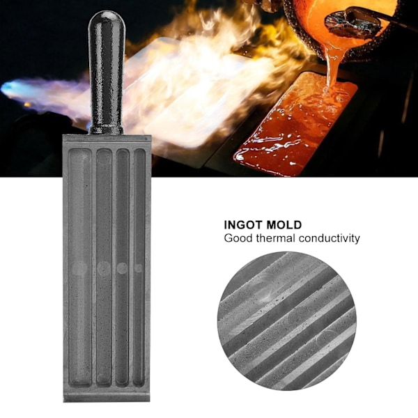 Kultahopeakorujen sulava mold suorakulmio mold