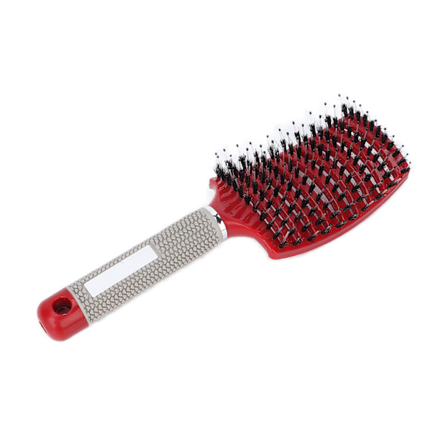 Curved Vent Styling Hårborste Professionell Paddle Detangler Detangling Borste för vått torrt lockigt tjockt rakt hår Rött