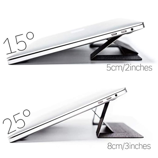 Bærbar Tablet Invisible Folding Stand Kunstlæder Usynlig Folding Stand Laptop Tablet Stand