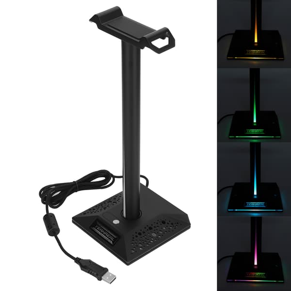 Ljus effekt Touch Headsetfäste Dimning RGB med dubbla USB-gränssnitt 3,5 mm ljud
