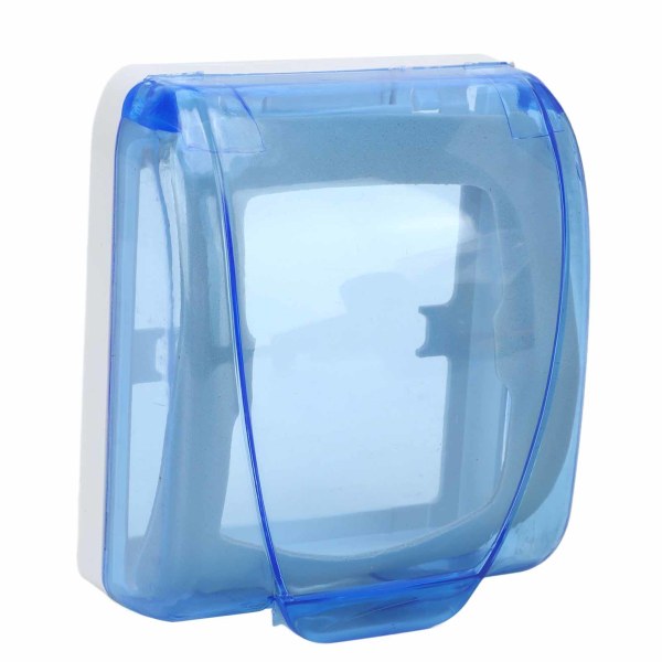 Universal 86 Typ Socket Vattentät Box Transparent Wall Switch Protection Box för Badrum Blå