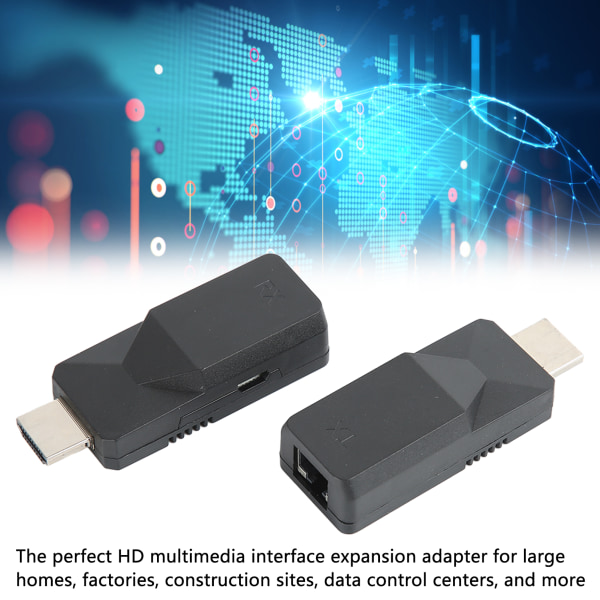 HD Multimedia Interface Extender Sender Mottaker 165ft Cat5 Cat6 Ethernet RJ45 til HD Multimedia Interface Extender