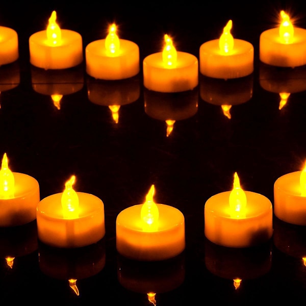 Flammeløse LED-telys 24-pakning Perfekt for bryllup, fester, Diwali, høytider, hjemme- og utendørsdekor