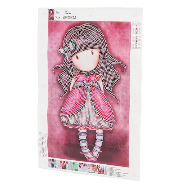 Rhinestone-maalauksen sarja Pieni tyttö -kuvio Kiiltävä Hieno Yksinkertainen Toiminta DIY 5D Maalaustaide 30x40cm