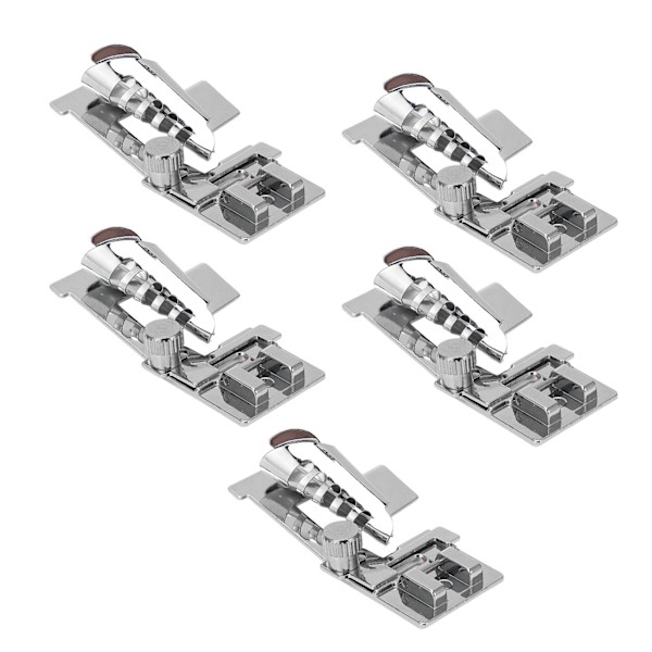 5 kpl rullareunapuristimelapaa, ruostumaton teräs, 2,6 x 5,5 cm, vinonauhan sitojalka kodin ompeluun