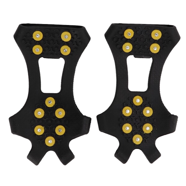 1 par 10 pigger Anti Skid Snø Is Klatresko Spikes Grip Klamper Stegjern Sko Deksel XL (45-48)