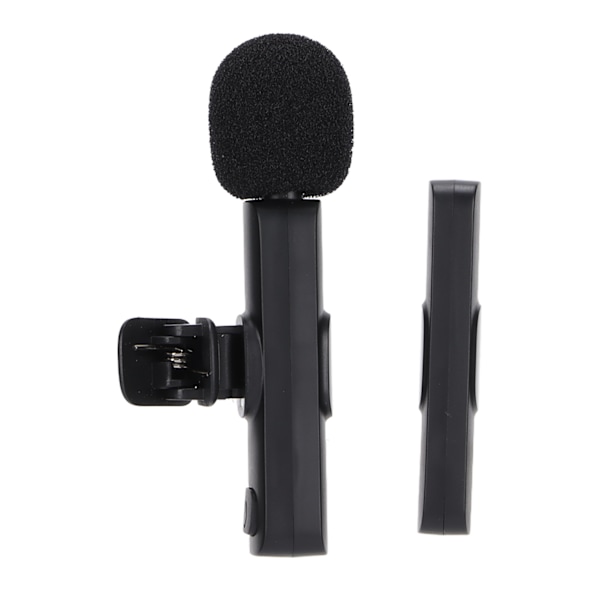 Trådløs mikrofon Lavalier Lapel mikrofonklips på videomikrofon for live utendørs mobiltelefon