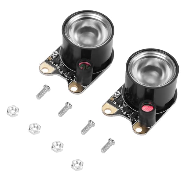 1 par LED-fylllys for Raspberry Pi 3/2/B+ infrarød 850IR nattsynskameramodul