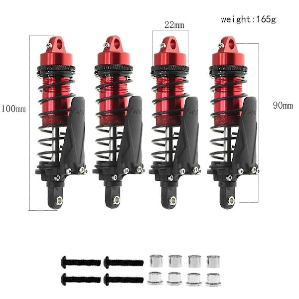 4 stk. RC Piggyback 90 mm for 1/10 RC Crawler Car TRX4, B