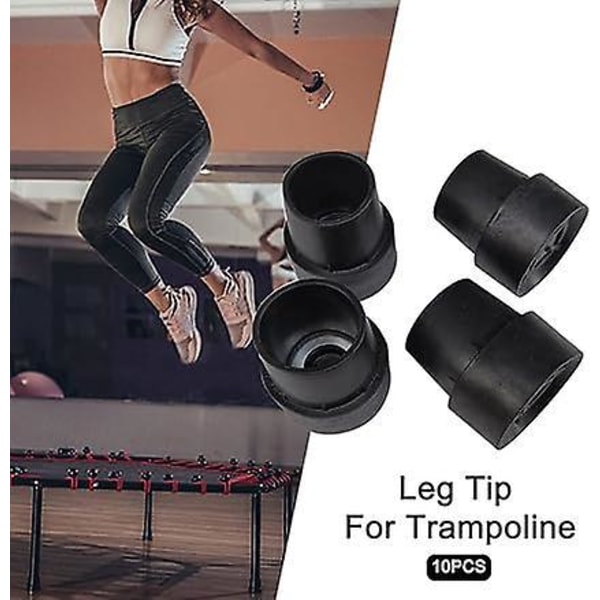 10 stk. skridsikre gummifødder til trampolin, trampolintilbehør, kraftige gummifødder, latexmateriale, tykke og sikre, egnet til trampoliner