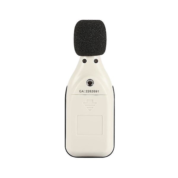 Decibelmätare - SPL-läsare / 30-130dBA-område / Ljudvolymmätningsinstrument (Vit)