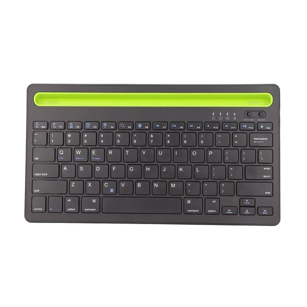 Monilaitteinen Bluetooth-näppäimistö, ladattava langaton näppäimistö integroidulla telineellä MacBookille, Androidille ja Windowsille