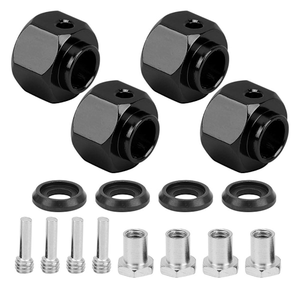 Hex Hub Utvidelse Kobling 8mm Tilbehør for Traxxas/TRX4/TRX6 1/10 RC Modellbil Svart