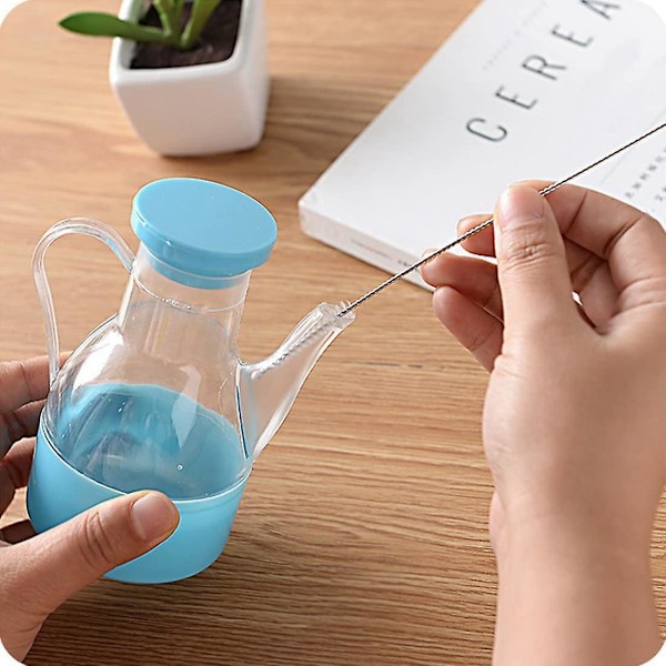 Rengjøringssett for sugerør i rustfritt stål - 5 stk, 24 cm - Ideell for flasker, kaffekopper og tekopper