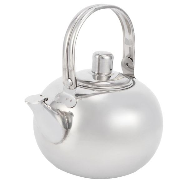 304 Rostfritt Stål Tekanna Platt Botten Induktionskokare Vattenkokare Tekanna med FilterSilver 14cm 1L
