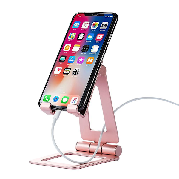 Fällbart Mobiltelefonställ, Justerbart Skrivbordsställ för iPhone och Android