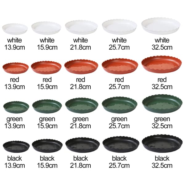 Plast Blomsterpotte Vannbrett - 13.9x12x2.2cm (1 Stk)while