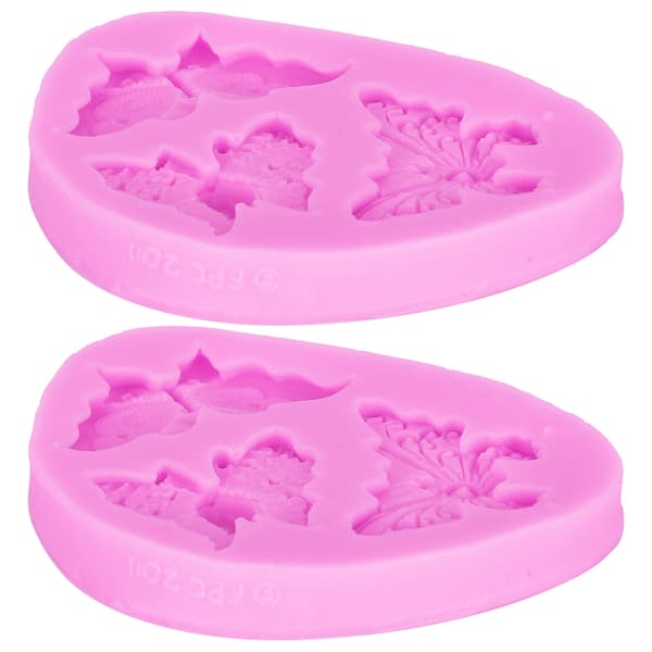 2 STK Kageform Silikone Pink til Mad Smør Tærter Håndlavet Sæbe Aromaterapi Gips