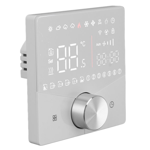 Smart digital termostat LCD färgskärm exakt styrning intelligent temperaturregulator vit