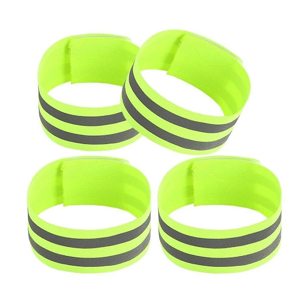 8 Reflekterende Bånd Høj Synlighed Sikkerheds Armbånd Elastisk til Løb Cykling Jogging