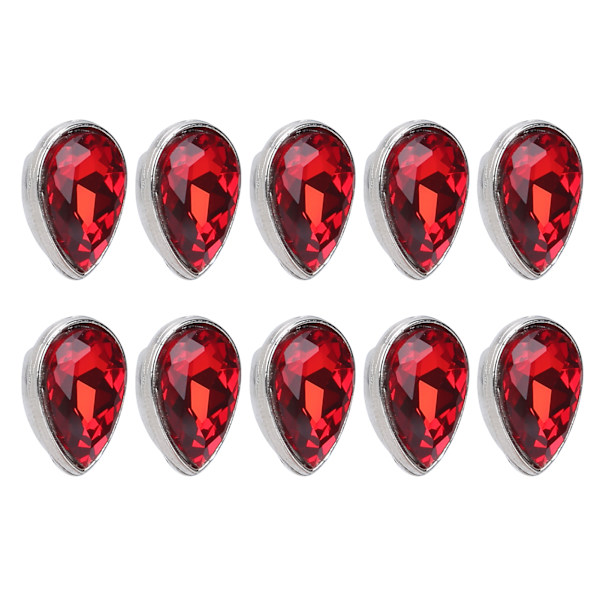 10 stk. Rhinestones Patchable Stilfuld Lys Kant Claw Rhinestone til DIY Håndlavet Dekoration Bright Red